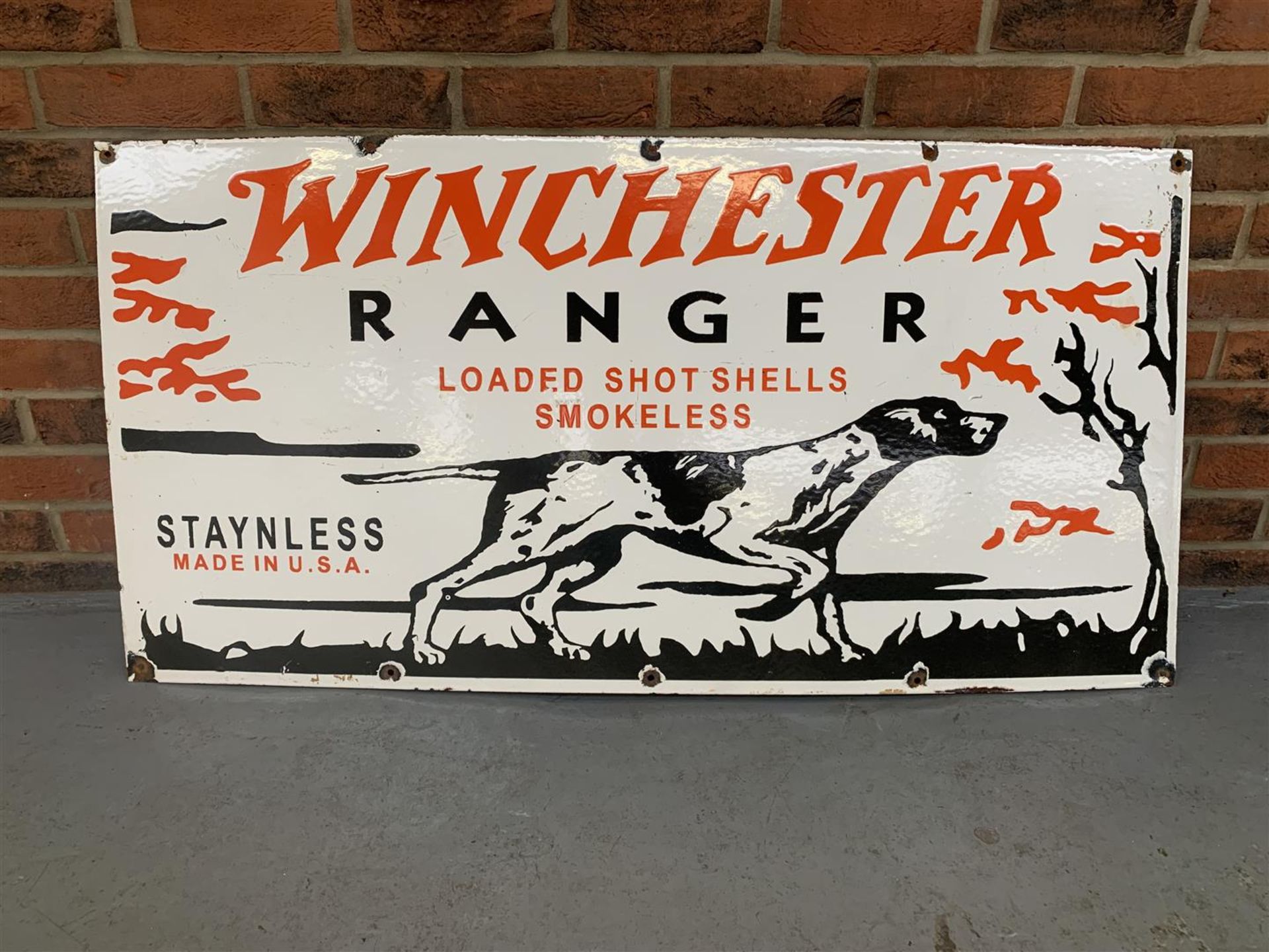 Large Enamel Winchester Ranger Sign