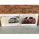 Pair Of Original 1992 Lancia Delta HF Integrale Posters