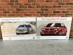 Pair Of Original 1992 Lancia Delta HF Integrale Posters