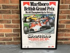 Framed Marlboro British Grand Prix Poster