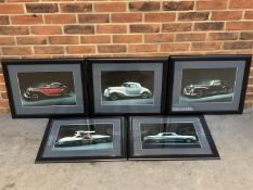 Five Framed Mercedes Prints