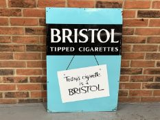 Enamel Bristol Tipped Cigarettes Sign
