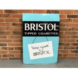 Enamel Bristol Tipped Cigarettes Sign