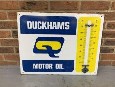 Enamel Duckhams Motor Oils Thermometer Sign