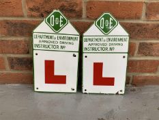 Pair Enamel Department Of Environment Driving Instructor L Plates
