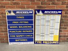 Tin Michelin Tyre Pressure Sign & Plastic Michelin Sign(2)