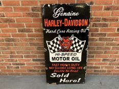 Large Enamel Harley-Davidson Hi-Speed Motor Oil Sign