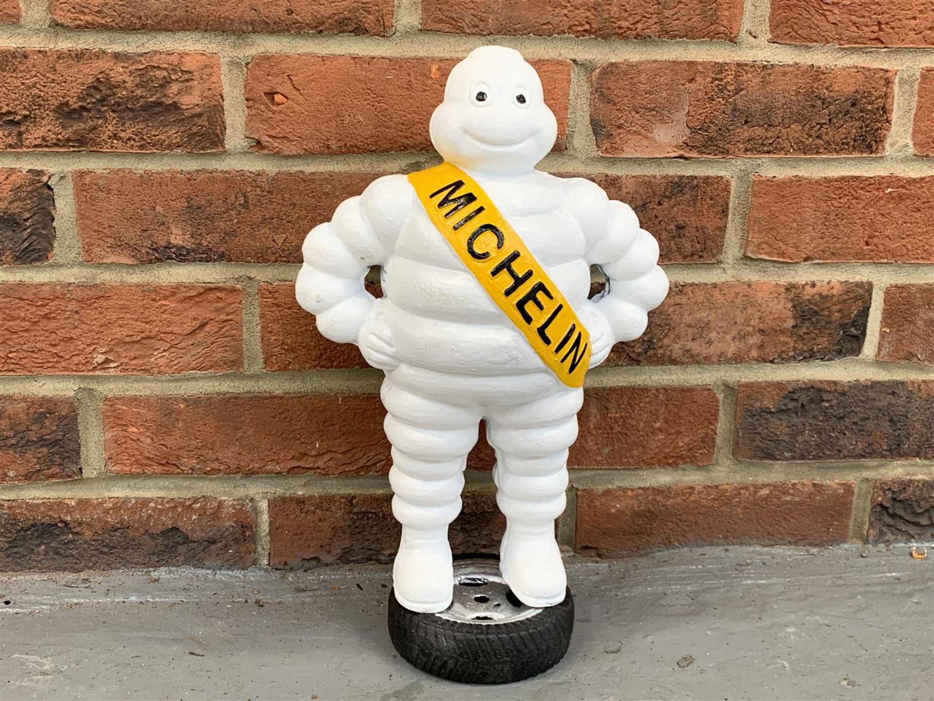 Cast Iron & Painted Michelin Man Display