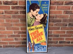 Framed Tyrone Power & Joan Fontaine A Great Great Love" Film Poster 1942"