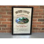 Modern Framed Southern Comfort Pub Mirror