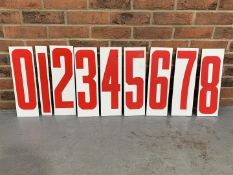 Set Of 1960's American Petrol Station Numbers On Board