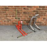 Two Motorcycle Paddock Stands