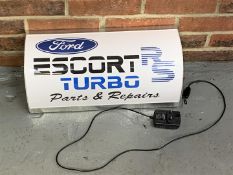 Modern Illuminated Ford RS Turbo Dealership Sign