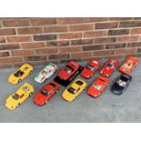 Eleven Die Cast Ferrari Models