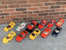 Eleven Die Cast Ferrari Models