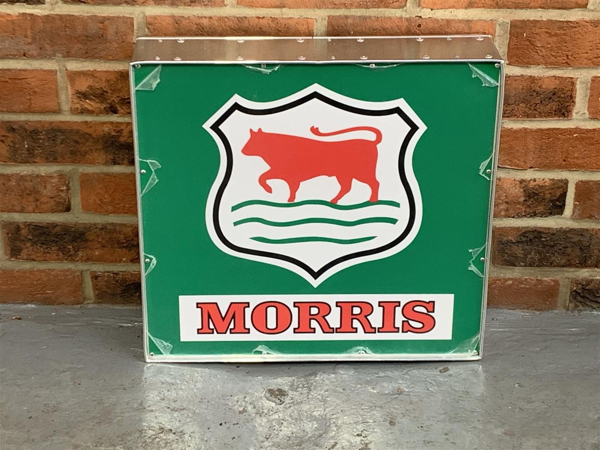 Modern Illuminated Morris Dealership Sign
