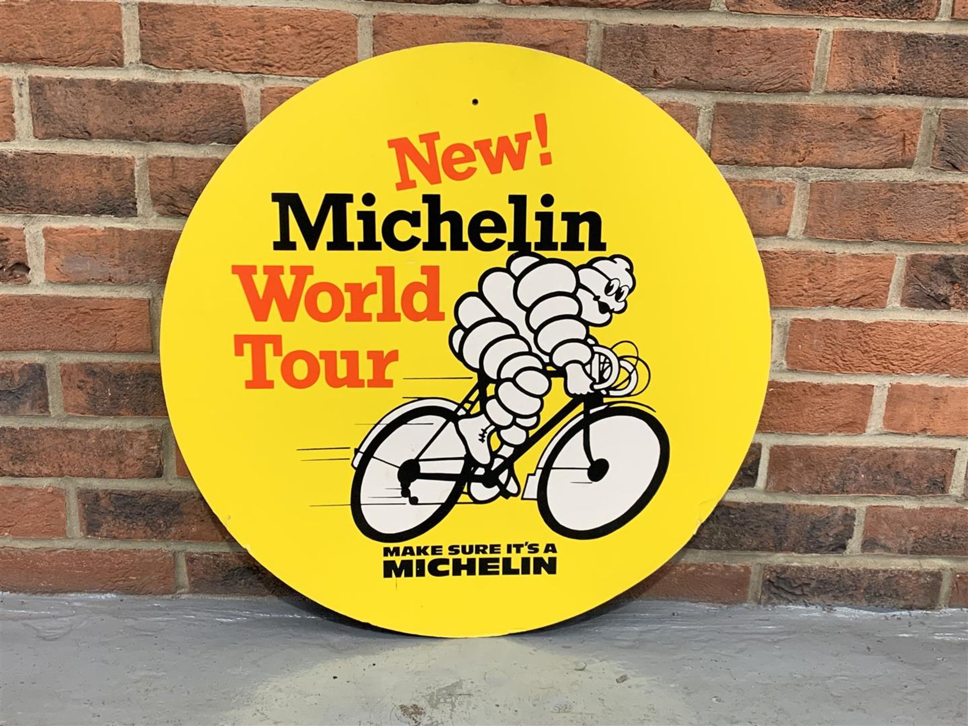 Circular Michelin On Board New World Cycle Tour Sign