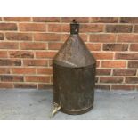 Vintage French Petrol Can With Brass Tap