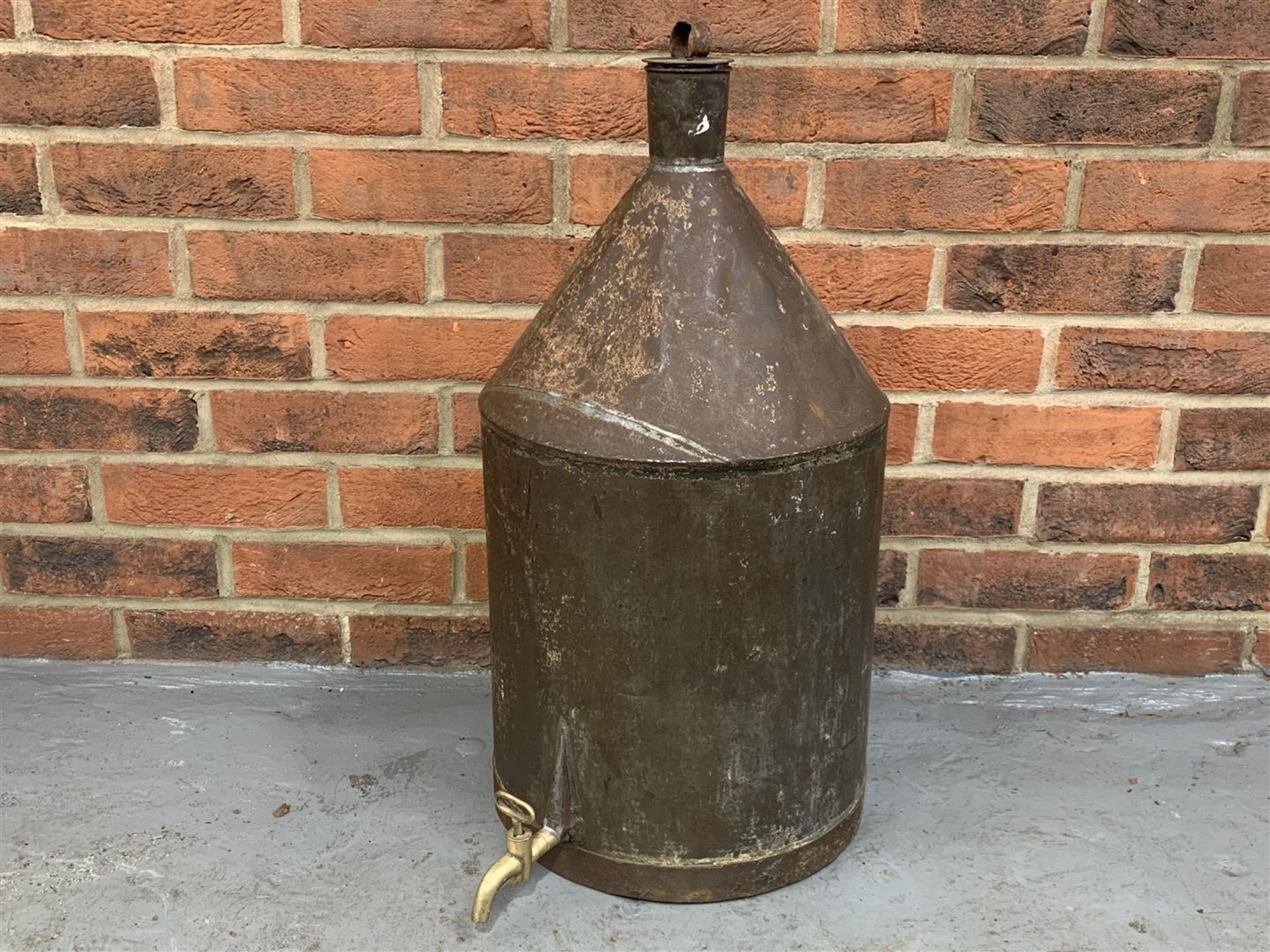 Vintage French Petrol Can With Brass Tap