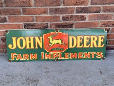 Enamel John Deere Farm implements Sign