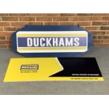 Two Duckhams Advertising Signs