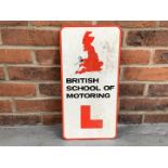 Aluminium British School Of Motoring Sign