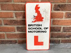 Aluminium British School Of Motoring Sign