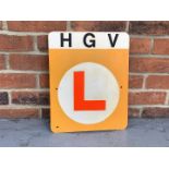 Metal HGV Learner Sign