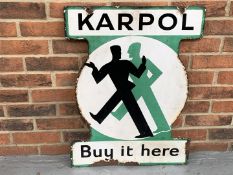 Enamel Karpol Car Polish Sign