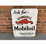 Enamel Mobiloil Gargoyle Sign