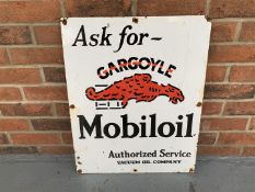 Enamel Mobiloil Gargoyle Sign