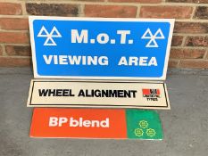 Three Plastic Signs, BP Blend, Uniroyal Tyres Etc (3)