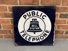 Original 1930's Bell Telephone American Enamel Flanged Sign