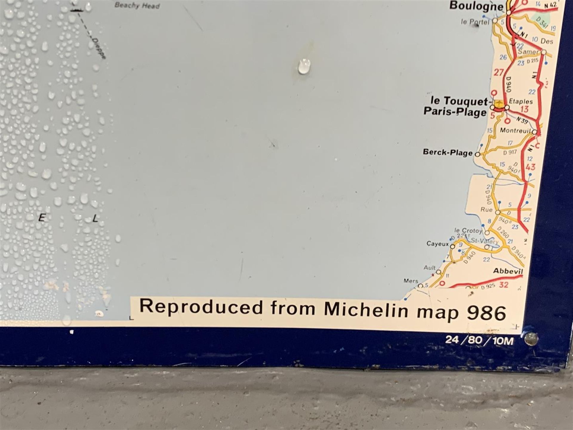 Tin Michelin Map Sign - Image 2 of 3