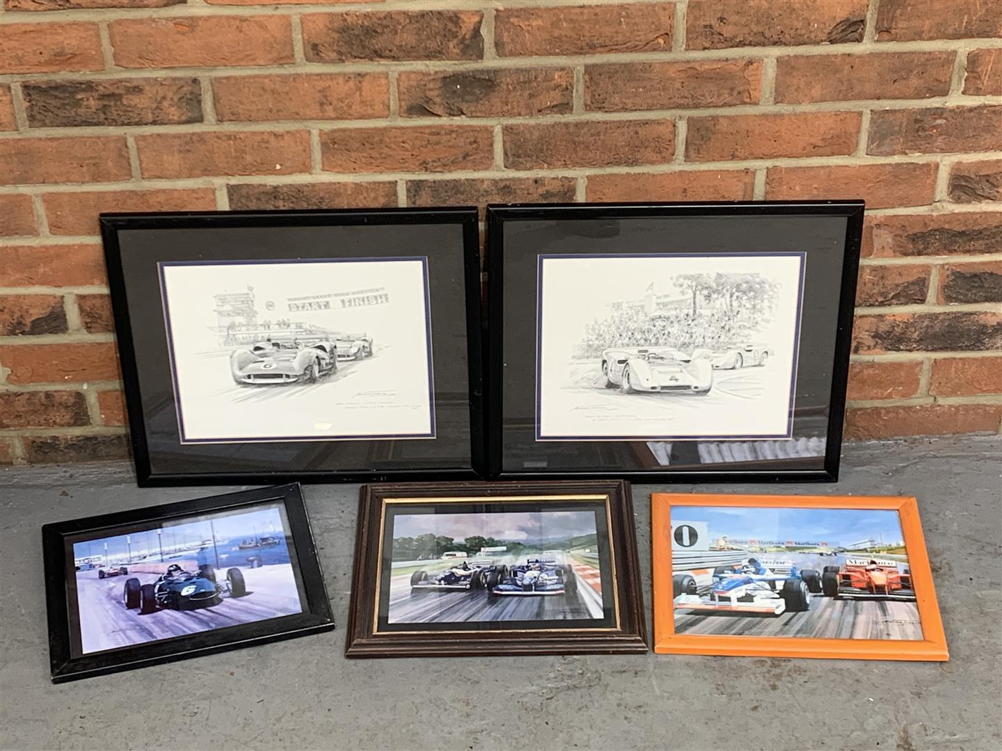 Five Framed Racing Prints/Photographs