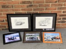 Five Framed Racing Prints/Photographs