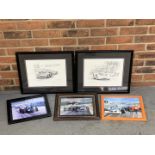 Five Framed Racing Prints/Photographs