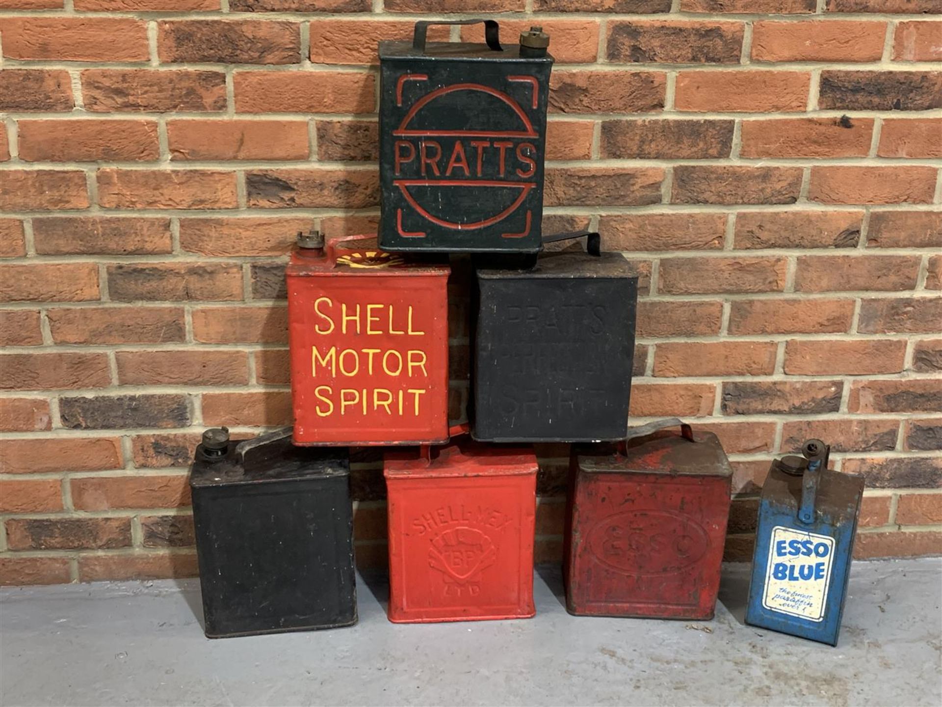 Six Vintage Fuel Cans & Esso Paraffin Can (7) - Image 2 of 2