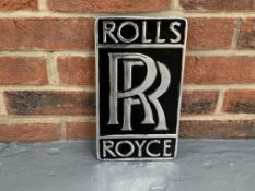 Cast Aluminium Rolls Royce Sign