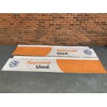 Two Canvas VW Approved/Used Car Banners