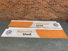 Two Canvas VW Approved/Used Car Banners