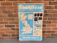 Tin Goodyear Map Sign