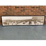 Vintage Panoramic Picture Of German Motorcycle Race