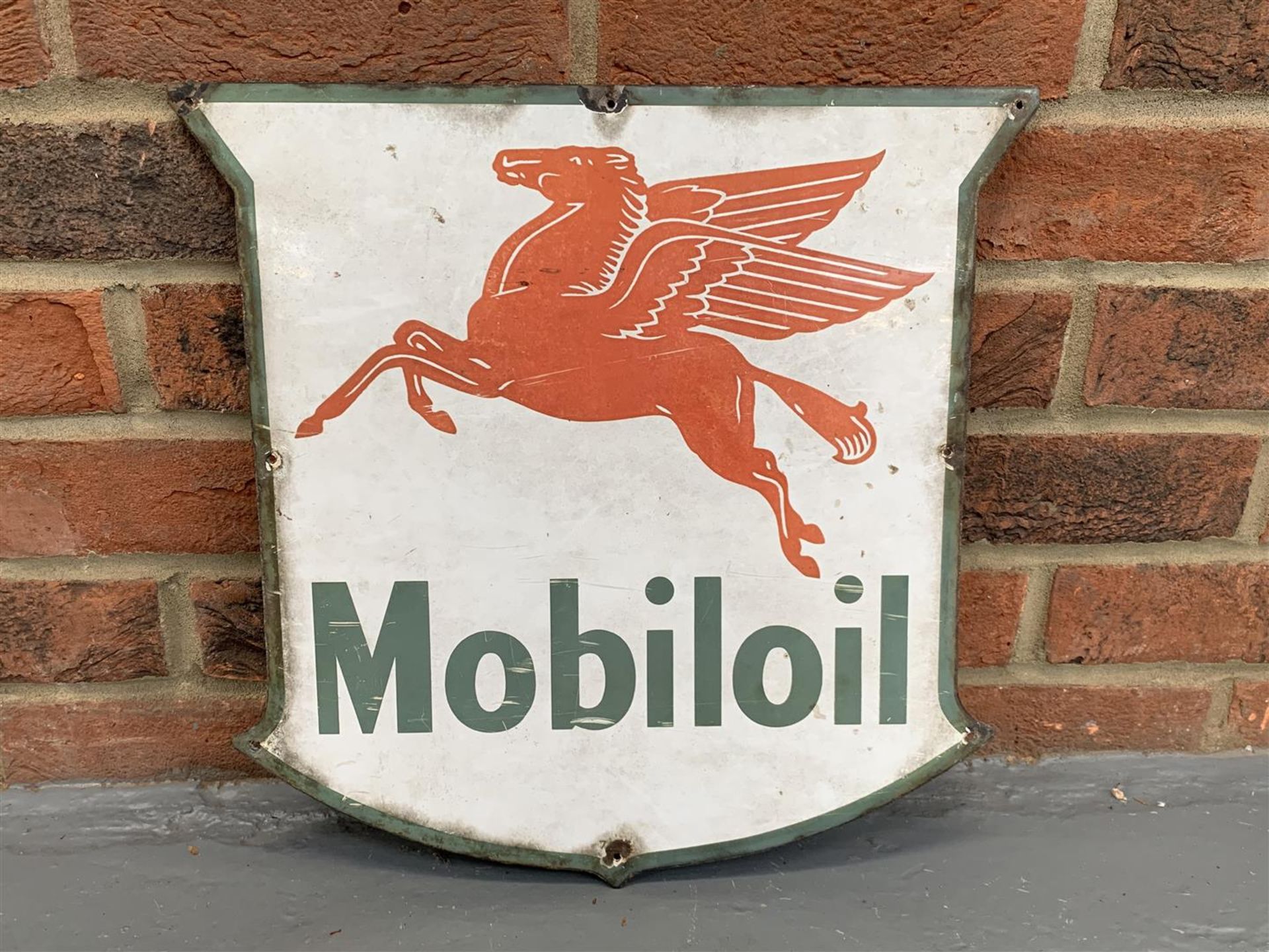 Enamel Mobiloil Sign