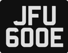 JFU 600E Registration Number