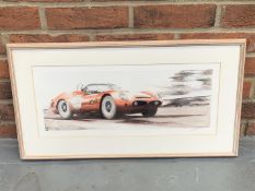 Original Watercolour Of A Ferrari Testarossa By Gary Judiero