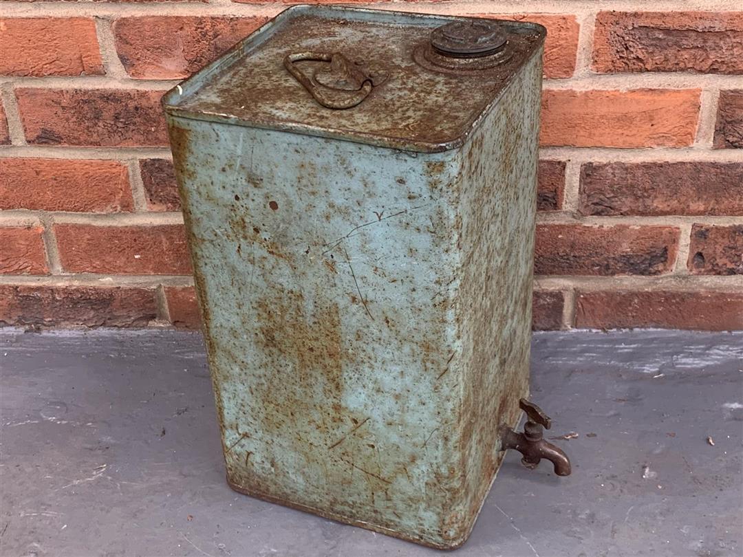 Vintage Square Oil Can With Brass Tap - Image 2 of 3