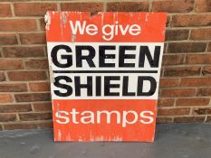 Aluminium We Give Green Shield Stamps" Sign"