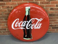 Large Plastic Convex Coca Cola Sign