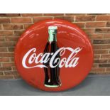 Large Plastic Convex Coca Cola Sign